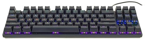 Gembird Ivar TKL Mechanische Gaming-Tastatur – 87 Tasten, Deutsches QWERTZ-Layout, RGB Hintergrundbeleuchtung, Braune Schalter, N-Key Rollover, Multimedia Hotkeys