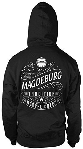 uglyshirt87 Mein Leben Magdeburg Kapuzenpullover | Freizeit | Hobby | Sport | Sprüche | Fussball | Stadt | Männer | Herren | Fan | M1 FB (XL)