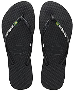 Havaianas - Slim Brasil Logo, Comfortable, Durable, and Lightweight Flip-Flops, Tribute to Brazil, Flag on Straps and Sole, Women