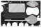 Wallet Ninja 2.0 (Advanced 20-in-1 Multitool, Now with Mirror + Nail File) (Black)