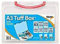 Tiger A3 Clear Tuff Box Plastic Multi Purpose Storage Carry Case (Red Handle)