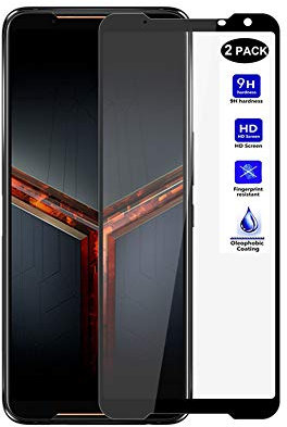 XMTON ASUS ROG Phone II ZS660KL,ASUS ROG Phone 2 6.59 Protection Écran,Full Coverage Verre Trempé Protecteur d'Écran de Dureté 9H pour ASUS ROG Phone II ZS660KL,ASUS ROG Phone 2 Smartphone (Noir-2)