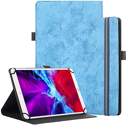 SINSO Universal Stand Folio Case for All 9-11 Tablets (Samsung Galaxy Tab A9+ Tablet 11”,iPad 9.7/10.2,iPad 10.9 2022,iPad (A16) 11th(2025),Lenovo Tab M10,M11,Fire HD 10/Fire max 11), Sky Blue