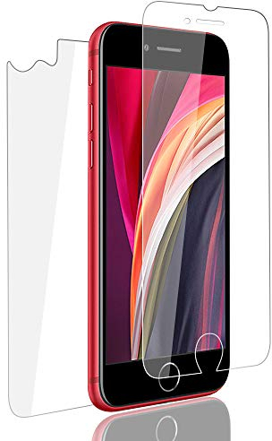 PaceBid 2 Stück Schutzfolie Kompatibel mit iPhone SE 2020 + Schutzfolie Rückseite, Tempered Glass [9H Härte] [Anti-Fingerabdruck] [Ultra-klar] Displayschutzfolie für iPhone SE 2020