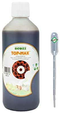 Weedness BioBizz Top Max 250 ml – Grow Tomaten Naturdünger NPK Orchideen Palmen Bio Gemüse Bonsai Organischer