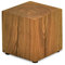 ms factory Holzblock Eiche Massiv - Handgefertigter Holzklotz - Rustikale Holzsäule - Beistelltisch Hocker Dekosäule - 15 x 15 x 15 cm