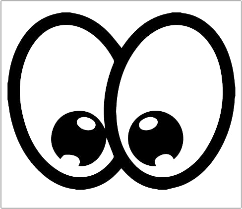 Biomar Labs 1 Paar Augen Vinyl Aufkleber Autoaufkleber Vinyl Helm Sticker Auto Moto Motorrad B 83 ZZ*