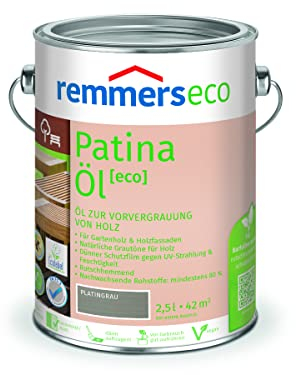 Remmers Gartenholz-Öl [eco] platingrau, 2,5 Liter, Wetterbeständiges, mattes Öl, aussen und innen, optimal für Terassen & Gartenmöbel, rutschhemmend