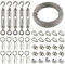 Drahtseil Edelstahl Rankhilfe - 35m PVC Stahlseil Spannen Set mit Spannschloss M5,Ösenschraube,Seilkausche, Drahtseilklemme & Alu Seilklemme für Kletterpflanze,Geländerseil,Lampe/Bilder Aufhänge