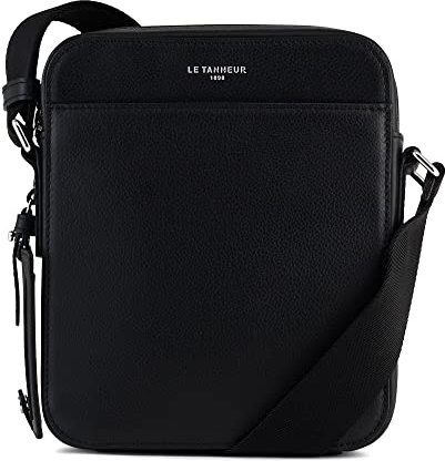 Le Tanneur, Petite Sacoche bandoulière, Sac bandoulière,en Cuir grainé, Emile, Homme, Sac porté épaule, croisé, bandoulière Ajustable, Besace pour Le Voyage, Ville, Travail, randonnée, Loisir, Sport