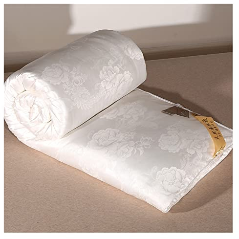 ASDFGHT Daunendecke 100% Maulbeerseide Verdickt Sich Zu Jeder Jahreszeit Bezug Gewichtsdecke, Weiche und Warme Faser Steppdecke (Color : D, Size : 150x200cm(4kg))