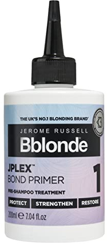 Jerome Russell Bblonde JPLEX 1 BOND PRIMER | Pre-Shampoo Treatment for Damaged Hair | Strengthening & Nourishing Bond Building Formula to Improve Condition for All Hair Types & Colours | 200ml