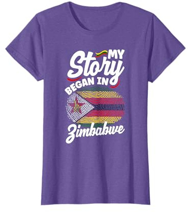 Zimbabwean Zimbabwe Flag My Story Began In Zimbabwe T-Shirt