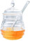 Dirfuny Miel con Recipiente para Miel y Cuchara Miel, tarros Miel para Servir Miel y Jarabe, 245 ml
