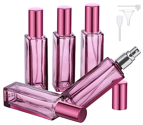 Segbeauty Perfume Recargable, 5 Piezas Pulverizador Perfume Viaje 20ml, Portátil y Reutilizable, Atomizador para Hombres, Mujeres (Púrpura)