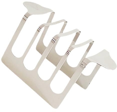 DOITOOL Sandwich-brotständer Aus Edelstahl Desktop-toastständer Toastbrothalter Wiederverwendbarer Toasthalter Brotregal Für Die Küche Toastregal Rostfreier Stahl Pfannkuchenstand Haushalt