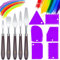 11 Pezzi Set Coltelli di Pittura,5 Spatola per Pittura+6 Spatola Coltello,Acciaio Inox Palette Knife Set,Pittura di Coltelli,Pittura Raschietto,Tavolozza Strumenti,Spatole per Pittura ad Olio