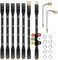 NAVESO Rallonge pour nettoyeur haute pression, acier inoxydable et polycarbonate, 4000 psi, 6 buses, 285,8-304,8 cm, modèle 00493-12