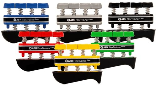 AFH FlexTrainer Color 6er Komplettset | Fingertrainer | Trompetentrainer | Klaviertrainer