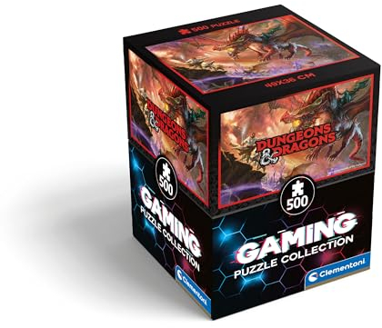Clementoni 500-Teile Puzzle Erwachsene - Dungeon & Dragons Fantasy Jigsaw Puzzle, 49 x 36 cm, Karton, 1 Stück, ab 10 Jahren