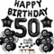 Deko 50. Geburtstag Mann Schwarz Tortendeko 50 Geburtstag Frau Luftballons 50. Geburtstag Schwarz Party Ballons 50 Geburtstag Dekoration Schwarz Geburtstagsdeko 50 Jahre Mann Deko Schwarze