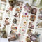 Washi Tape PET Scrapbook Zubehör Sticker 6 Rolls Coffee Blumen Sticker Aesthetic Dekoratives Washi Tape für Scrapbooking，Journaling, Bullet Journals, Planer, Kunst für Handwerk
