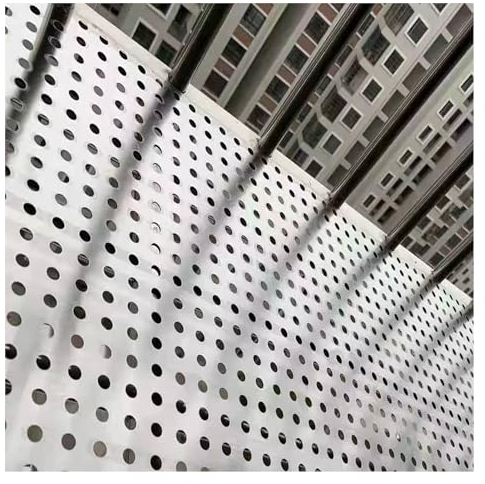Generisch Perforierte Metallplatte aus Edelstahl, dekorative Metallgitterbleche mit 10 mm Lochabstand, Metallgitterblechsieb aus Edelstahl 304(40x100cm)