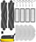 Yivy 18 Stück Zubehör Set für Dreame D10S, Dreame D10S Pro Staubsauger Ersatzteile: 2 Gummibürste,6 Seitenbürsten,4 HEPA-Filter,4 Wischtücher, 1 Putztuch, 1 Reinigungsbürste,Weiß