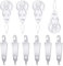 NIEEKRUN 50 Stück Nadeleinfädler Set - 25 Aluminium Einfädelhilfe + 25 Edelstahl Nadeleinfädler für Nadeln mit großem Öhr, Perfekt für DIY Nähen und Handarbeit