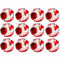 Tradineur - Pack de 12 Platos llanos para postre de Halloween - Diseño de Sangre - Totalmente desechable y Reciclables - Ø 23 cm