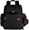 Bebamour Wickeltasche, Rucksack, Reise-Babytasche mit Wickelunterlage, Netztasche, isolierter Tasche, Schnullertasche und Kinderwagen-Befestigung, Schwarz, Einheitsgröße, modisch
