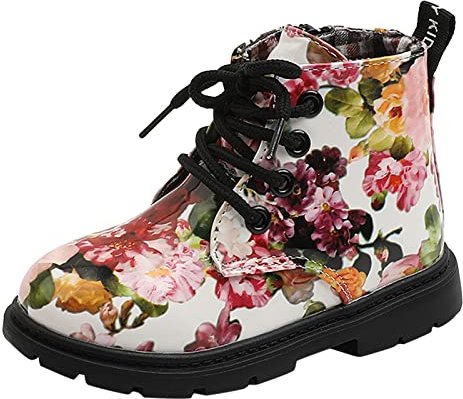 Generico Stivali Donna Stivali Pioggia Bambina 24 Scarpe Stivali per Bambini Stivaletti Waterpoor per Ragazzi e Ragazze Stivaletti con Cerniera Laterale Stivali Scarpe Primi Passi (A, 24 Toddler)