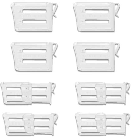 Wumuzai 8 Pack Adjustable Refrigerator Door Organizer, Snap-on Fridge Dividers Clips, Retractable Fridge Space Allocator for Refrigerator Side Seam Organizing Cabinet Kitchen Drawer Storage