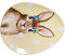 Garneck Easter Bunny Plates Set 1pc Yellow Ceramic Serving Dish Condiment Plate Snack Plate for Spring