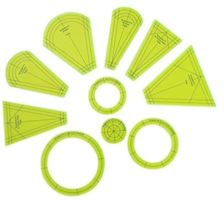 Swiixxer Dresden Nähen Patchwork Lineal DIY Nähen Lineal Vorlage Patchwork Werkzeug (10 Stück)