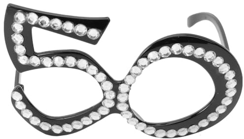 Ciieeo Geburtstagsbrille Zahlendesign Partybrille Als Fotorequisite Für Geburtstagsfeiern Partyfotoautomat Reisen Fotoshooting Tanzen Und Strand
