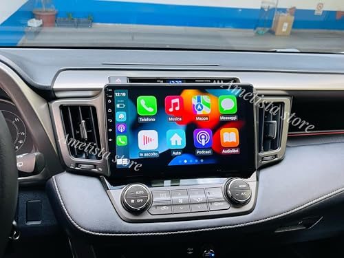 【6+128 GIGA】Autoradio Per Toyota RAV4 2013-2018 Android 15 Carplay e Android Auto Wireless Bluetooth 2 Din Con Schermo Da 10.1 Pollici Con Navi FM/RDS Radio Mantenimento Della Retrocamera Di Serie