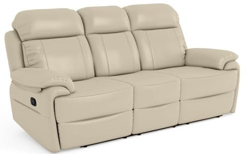 Bostonsofa Orlando Ledersofa mit Relaxfunktion - modernes Design - ergonomische Rückenlehne - hochwertige Materialien - - Zero Wall Funktion, einfach zu montieren (200x98x104 cm)