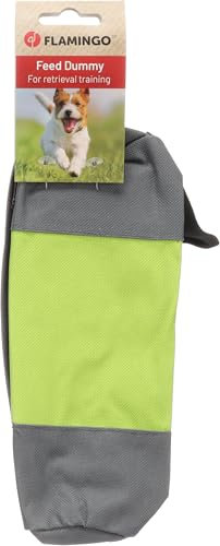 Flamingo Futterdummy für Hunde – Apportierbeutel & Futterbeutel HARO Grün – 20x7 cm – Befüllbar mit Snacks – Robustes Hundetraining Spielzeug