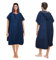 Poncho da bagno da donna e da uomo, in microfibra, con cappuccio, ideale per spiaggia, surf, surf (blu scuro)