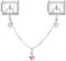 Heflashor Italian Charm Bracelet Modul mit Anhänger 9mm Edelstahl Nomination Armband Glieder Italienisches Charms Zubehör DIY Schmuck Accessoires Silber Mode Dangle Damen Mädchen Geschenk (3 Stern)