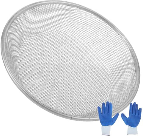 TINEASUR 30 cm Rundes Erdsieb Aus Metall Gartensieb Für Damen-gartenhandschuhe Kompostsieb Und Bonsai-erdsieb Feinmaschiges Sieb Für 5-gallonen-Eimer