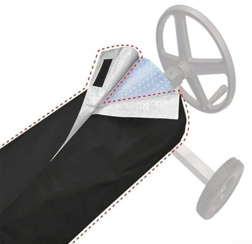 Pool Reel Cover, Protective Cover for Outdoor Swimming Pool Wheel Solar Reel All-Season Weather Resistant Lightweight(18ft)