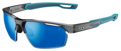 Bolle Victus Pro, Dark Grey Crystal Blue, Volt+ Offshore Polarized, Medium, Unisex, Erwachsene