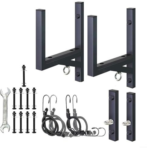 Zeroupshop Professional Trailer Ladder Rack System With Triangular Support Structure Steel Construction For Lumber Transport Enclosed Cargo Vans RV Storage