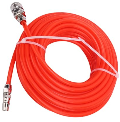 Dilwe Performances à Haute Pression, Joints Bien Scellés, Tuyau de Compresseur d'air de compatibilité Polyvalente avec Connecteur Rapide et Pompe pour les Compresseurs (15m/49.2ft)