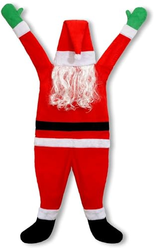 Hängender Weihnachtsmann 1,5 m – Kletternder Weihnachtsmann Deko für Außen & Innen, Weihnachtsfigur. Hängender Weihnachtsmann, Weihnachtsdekoration für draußen für Dachrinne.