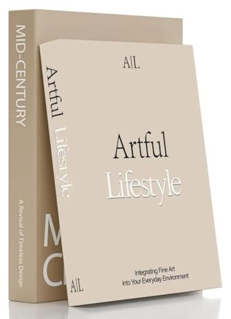 Xydedoing Lot de 2 livres décoratifs pour décoration d'intérieur, faux livres modernes et minimalistes pour décoration de la maison, décoration de table basse, accent esthétique du salon (E4)