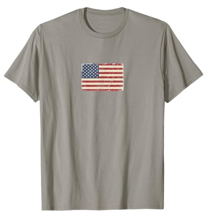 Camiseta De La Bandera Americana Retro Jersey Vintage USA Camiseta