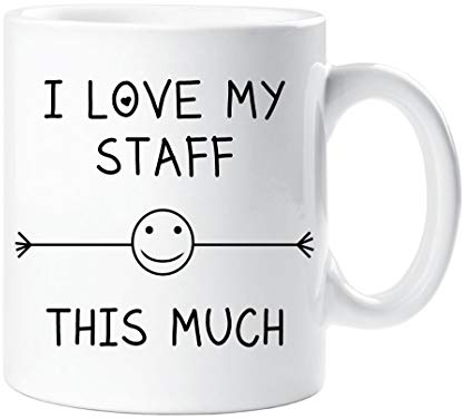 60 Second Makeover Limited I Love My Staff This Much Mug Friend Colleague Office Employee Secret Santa Birthday Gift Christmas Novelty Humour Funny